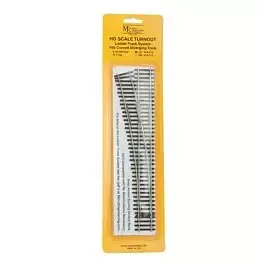 Code 83 Ladder Track System Turnout -- #5b Left Hand Curved Diverging Track
