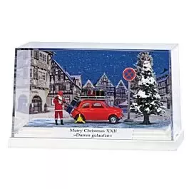 Complete Miniature Scene -- "Hard Luck Santa"