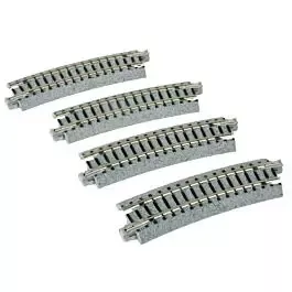 Curved Roadbed Track Section - Unitrack -- 15-Degree, 12-3/8"315mm Radius pkg(4)