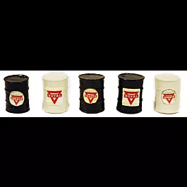 Custom Oil Barrel pkg(5) -- Conoco (ivory, green)