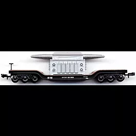 Depressed Center Flatcar -- Santa Fe w/Transformer