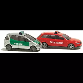Emergency 2-Pack -- Audi A4 Avant Police & Mercedes A-Class Fire