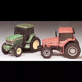 Farm Country Farm Machinery Assortment -- Tractors w/Friction Drive Motors; 7 John Deere, 5 Case IH Magnum