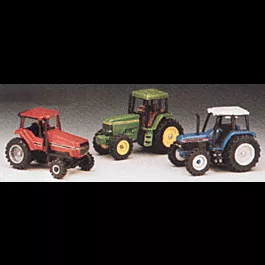 Farm Country Farm Machinery Assortment -- Tractors w/Front Wheel Assist 8 each Deere, Ford, Case IH
