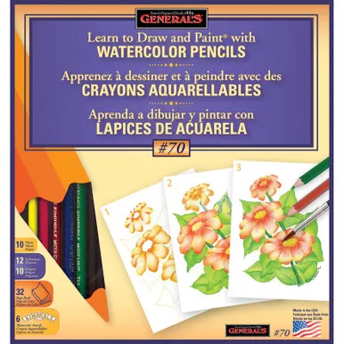 GENERAL PENCIL - Learn Watercolor Pencil Techniques Now! Kit - (70GP)