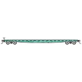 GSC 60' Flatcar - Ready to Run -- Great Northern #160003 (Jade Green, white)