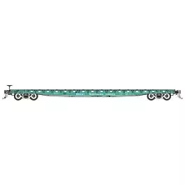 GSC 60' Flatcar - Ready to Run -- Great Northern #160005 (Jade Green, white)
