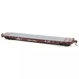GSC 60' Flatcar - Ready to Run -- Illinois Central #62664 (Boxcar Red)