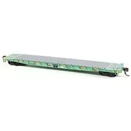 GSC 60' Flatcar - Ready to Run -- Missouri Pacific #818040 (MOW green, yellow Conspicuity Marks)