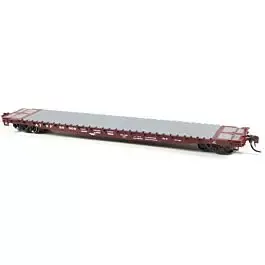 GSC 60' Flatcar - Ready to Run -- Santa Fe #90934 (1956 As-Delivered Scheme, Boxcar Red)