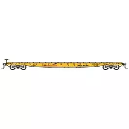 GSC 60' Flatcar - Ready to Run -- Union Pacific #54611 (1966 Scheme; Armour Yellow, red, black)
