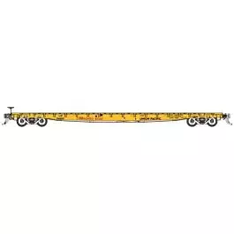 GSC 60' Flatcar - Ready to Run -- Union Pacific #54667 (1966 Scheme; Armour Yellow, red, black)
