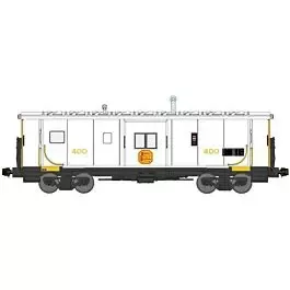 International Car Bay Window Caboose Phase 4 - Ready to Run -- Kansas City Southern 400 (white, yellow)