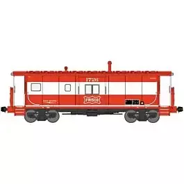 International Car Bay Window Caboose Phase 4 - Ready to Run -- St. Louis-San Francisco 1726 (mandarin, white, Frisco Coonskin Logo)