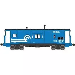 International Car Half-Bay Window Caboose - Ready to Run -- Conrail #24527 (Early Scheme, blue, black, white)