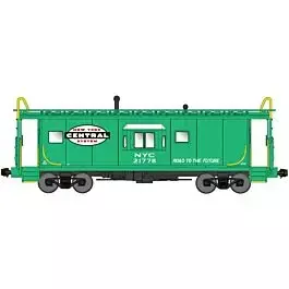 International Car Half-Bay Window Caboose - Ready to Run -- New York Central #21637 (Jade Green, white, black, Road To The Future Slogan