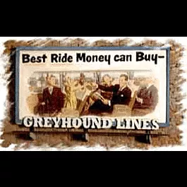 Laser-Cut Wood "Sidewinder" Billboard - Large, For HO & O -- Greyhound Lines