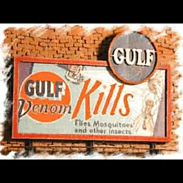 Laser-Cut Wood "Sidewinder" Billboard - Large, For HO & O -- Gulf Venom Kills