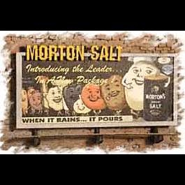 Laser-Cut Wood "Sidewinder" Billboard - Large, For HO & O -- Morton Salt