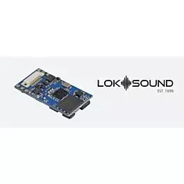 LokSound 5 Micro DCC-MM-SX-M4 Multi-Prototcol Sound and Control Decoder -- NEM652 8-Pin Plug, Wire Harness 11x15mm Speaker and Enclosure, Blank Sound F