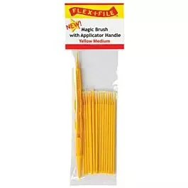 Magic Brush -- Medium & 1 Applicator Handle/Holder (yellow) pkg(18)