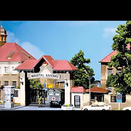 Military - Barracks Main Entrance -- 2-17/32 x 2-3/32 x 1-31/64" & 4-56/64 X 1-29/64 X 3-57/64"