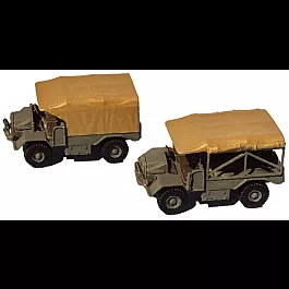 Military - England & Allies WWII - Light Trucks (Resin Kits) pkg(2) -- Morris-Commercial C8/GS 4x4
