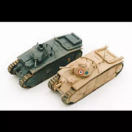 Military - France WWII (1936-1940) - Heavy Tanks (Resin Kit) -- Char B1-bis w/APX4 Turret w/37mm Gun & Fixed 75mm SA 35 Gun