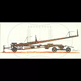 Military - German Army WWII - Rockets & Support Equipment (Resin Kit) -- Meillerwagen 3-Axle Transport Trailer for V2 Missile (218-V013)