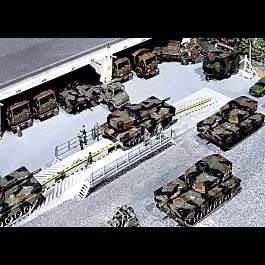 Military - Heavy Equipment Service/Inspection Pit & Ramps -- 15-3/32 x 2-9/16 x 1"37.7 x 6.4 x 2.5cm