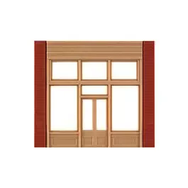 Modular Building System(TM) -- Street Level Wall Sections w/20th Century Entry - Kit