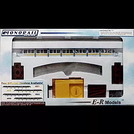 Monorail Set - Powered -- Yellow Stripe; 52 x 40" 130 x 100cm Oval Track & Transformer
