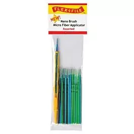 Nano Brush Assortment -- Assorted Tips & 1 Applicator Handle/Holder (yellow) pkg(24)