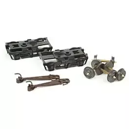 Passenger Car Trucks for 85' Cars -- Black Side Frames