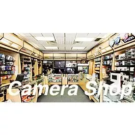 Picture Window Photo Interior - Camera Shop -- Fits 3 to 3-1/2"7.6 to 8.9cm Wide x 1-5/8"4.1cm Building Storefront