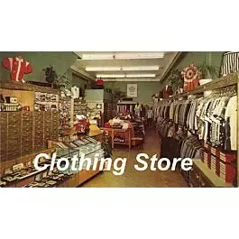 Picture Window Photo Interior - Clothing Store -- Fits 3 to 3-1/2"7.6 to 8.9cm Wide x 1-5/8"4.1cm Building Storefront