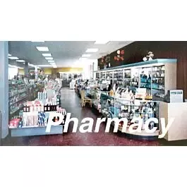 Picture Window Photo Interior - Pharmacy -- Fits 3 to 3-1/2"7.6 to 8.9cm Wide x 1-5/8"4.1cm Building Storefront