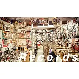 Picture Window Photo Interior - Record Shop -- Fits 3 to 3-1/2"7.6 to 8.9cm Wide x 1-5/8"4.1cm Building Storefront