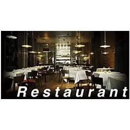 Picture Window Photo Interior - Restaurant -- Fits 3 to 3-1/2"7.6 to 8.9cm Wide x 1-5/8"4.1cm Building Storefront