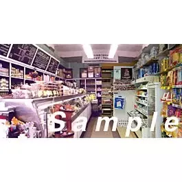 Picture Window Photo Interior - Small Market -- Fits 3 to 3-1/2"7.6 to 8.9cm Wide x 1-5/8"4.1cm Building Storefront