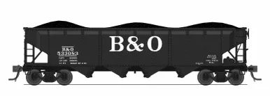 PRE-ORDER: Broadway Limited 10367 - ARA 70-ton 4-Bay Hopper (6-PACK) Baltimore & Ohio (B&O) W2b, Big "B&O" Scheme, 6-pack A - N Scale