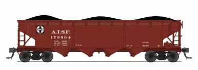 PRE-ORDER: Broadway Limited 10373 - ARA 70-ton 4-Bay Hopper (6-PACK) Atchison, Topeka and Santa Fe (ATSF) Oxide Red w/ White, 6-pack A - N Scale