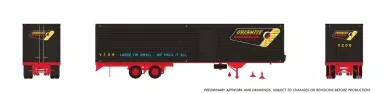 PRE-ORDER: Rapido 1146038 - 40' Fruehauf Fluted Side Volume Van Overnite - Black V236 - HO Scale