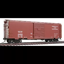 Pullman-Standard PS-1 40' Boxcar w/8' Door - Ready to Run -- Norfolk & Western #44263 (1952 Scheme, Boxcar Red)