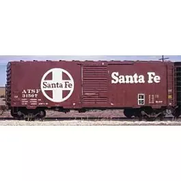 Pullman-Standard PS-1 40' Boxcar with 6' Door - Ready to Run -- Santa Fe 31507 (Built 1950, Repaint 5-80, Boxcar Red, Large Logo)