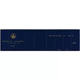 Railroad Decal Set 6-Pack -- Baltimore & Ohio REA Class M-15 Express Boxcar (blue car)