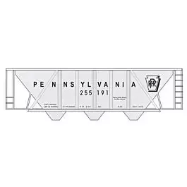 Railroad Decal Set 6-Pack -- Pennsylvania Railroad Class H-30 Hopper Gray w/Gothic Lettering