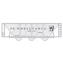 Railroad Decal Set 6-Pack -- Pennsylvania Railroad Class H-30 Hopper Gray w/Roman Lettering