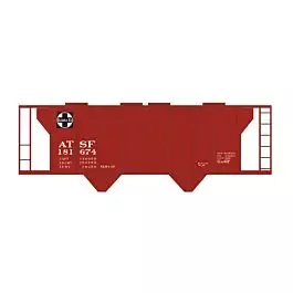 Railroad Decal Set 6-Pack -- Santa Fe Class GA-67 2-Bay Covered Hopper