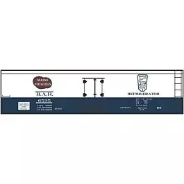 Railroad Decal Set -- Bangor & Aroostook 40' Wood Reefer (blue, white, Maine Potatoes)